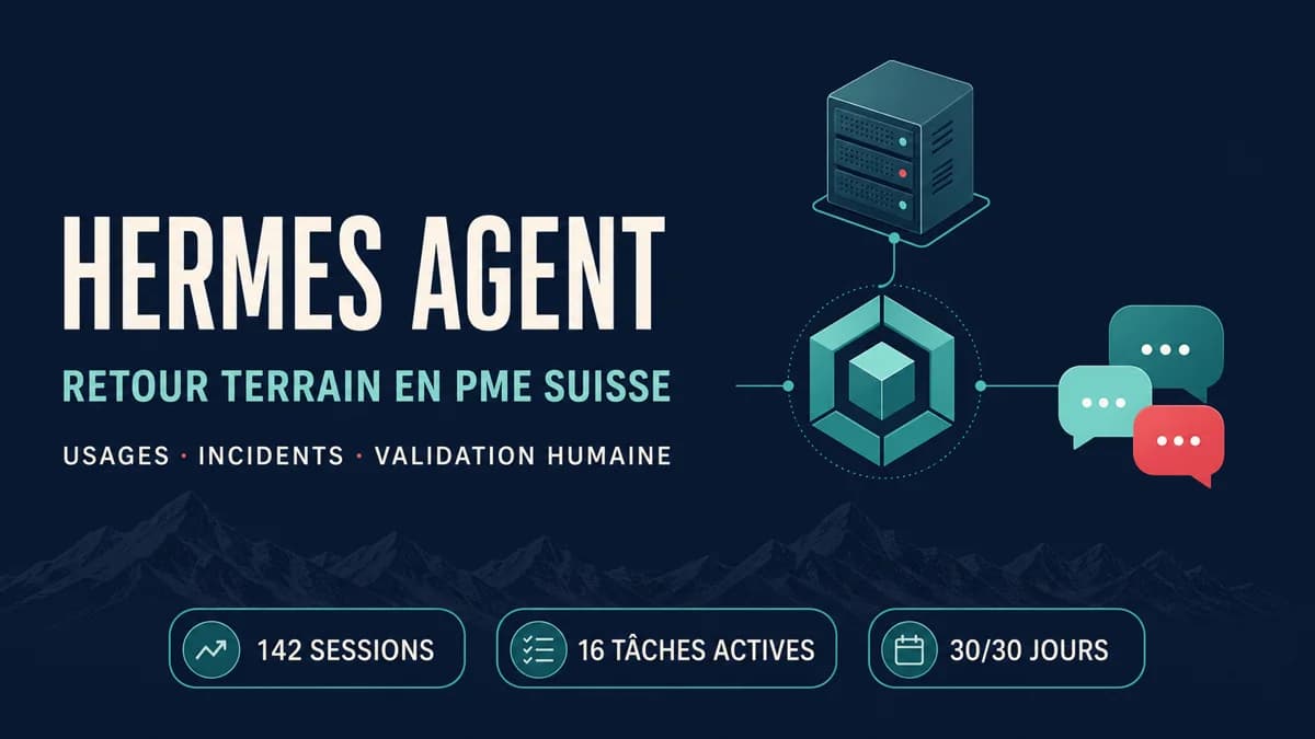 Hermes Agent en PME suisse : retour terrain, usages, incidents et validation humaine