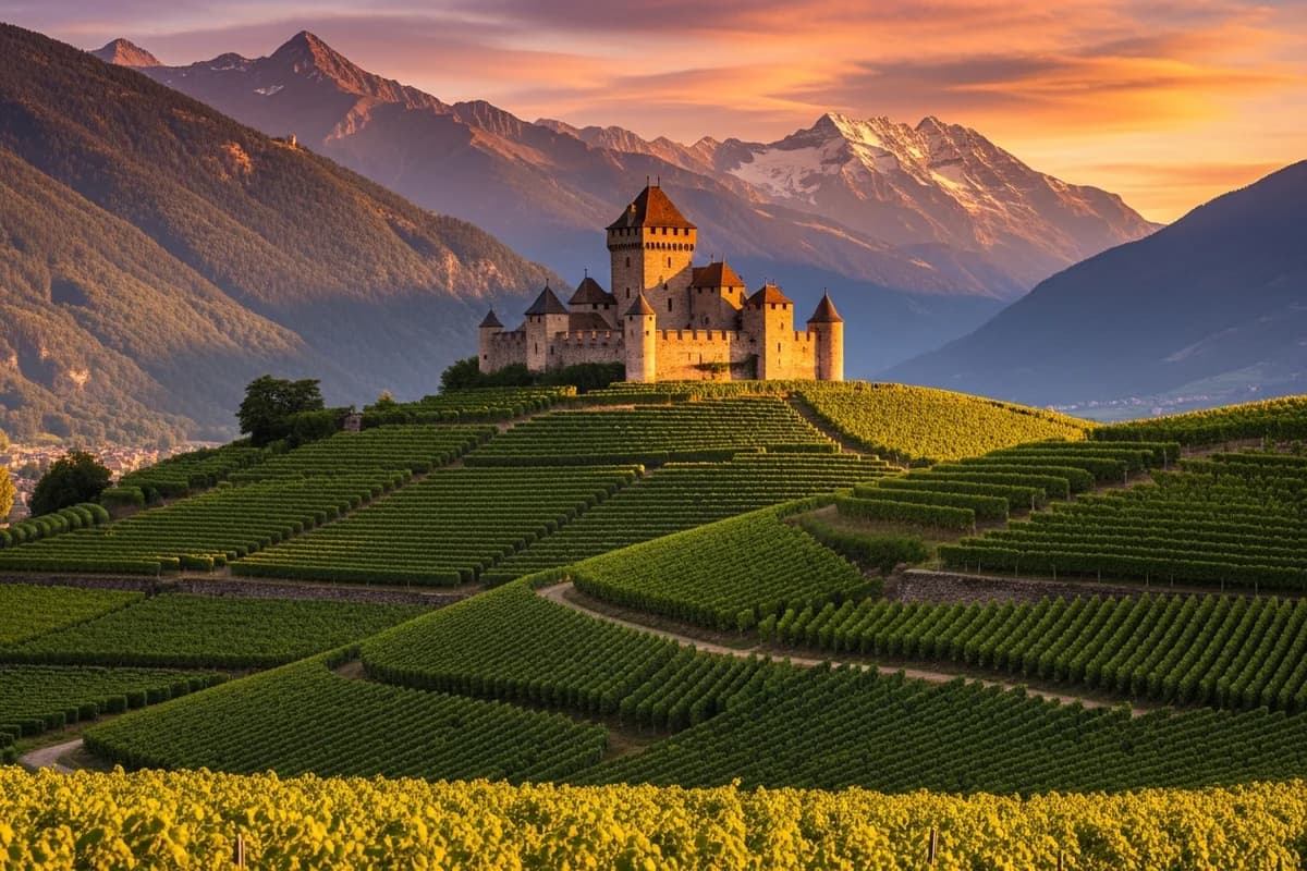Le château d'Aigle et ses vignobles AOC, porte du Chablais vaudois